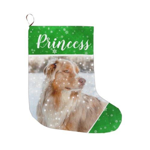 Classic Personalized Pet Photo Christmas Stocking