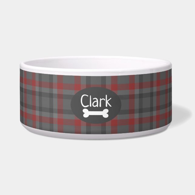 Classic Personalized Plaid Bowl (Front)