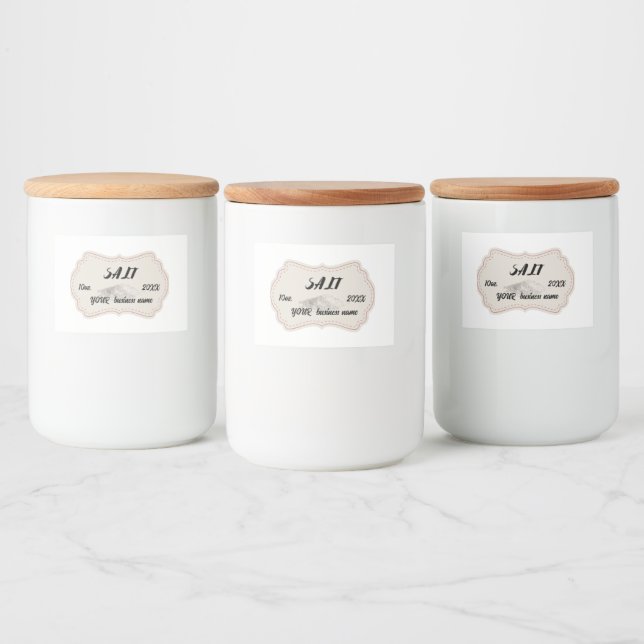  Classic personalized round meat label salt (Bottles)