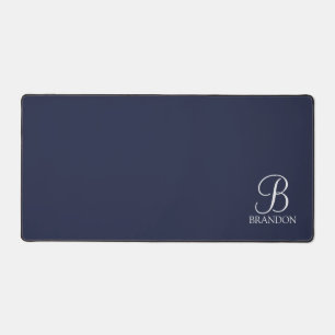 Classic Personalized Script Monogram and Name Desk Mat