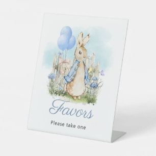 Classic Peter Rabbit Baby Shower Favors Sign