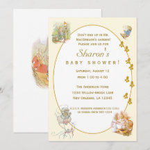 Classic Peter Rabbit Baby Shower Invitation