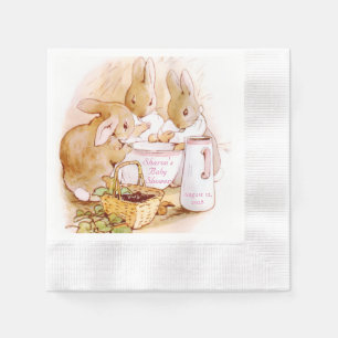 Classic Peter Rabbit Girl Baby Shower Napkins