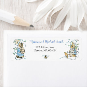 Classic Peter the Rabbit Baby Shower Address Label