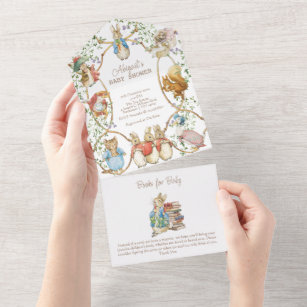 Classic Peter the Rabbit Baby Shower All In One Invitation