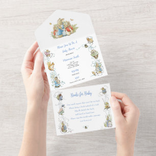 Classic Peter the Rabbit Baby Shower All In One Invitation