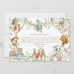 Classic Peter the Rabbit Baby Shower Book Request  Invitation