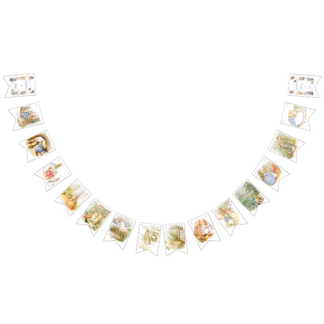 Classic Peter the Rabbit Baby Shower bunting  Bunting Flags (All)