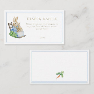 Classic Peter the Rabbit Baby Shower Diaper Raffle Enclosure Card