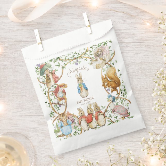 Classic Peter the Rabbit Baby Shower Favor Bag (Clipped)