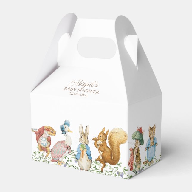 Classic Peter the Rabbit Baby Shower Favor Boxes (Front Side)