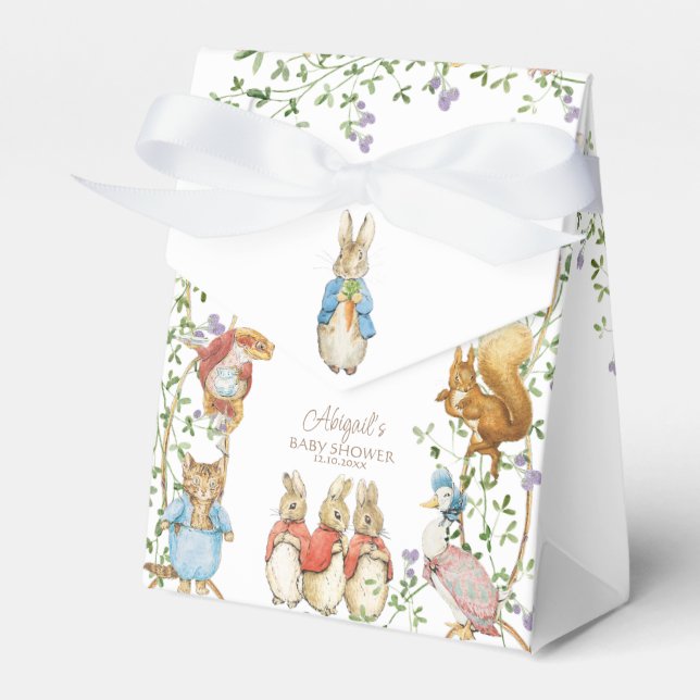 Classic Peter the Rabbit Baby Shower Favor Boxes (Front Side)