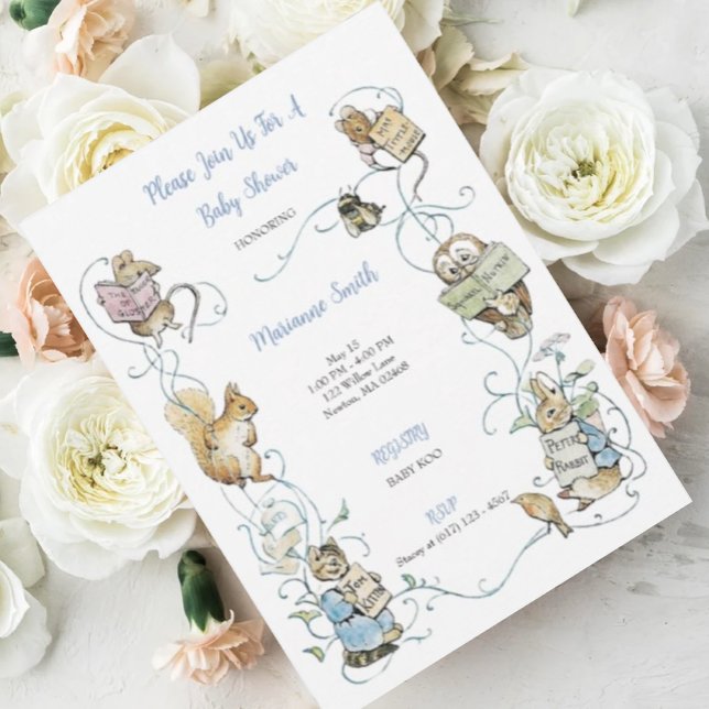 Classic Peter the Rabbit Baby Shower Invitation (Creator Uploaded)