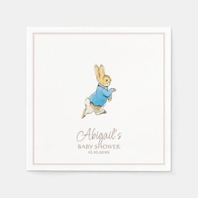 Classic Peter the Rabbit Baby Shower Napkins (Front)