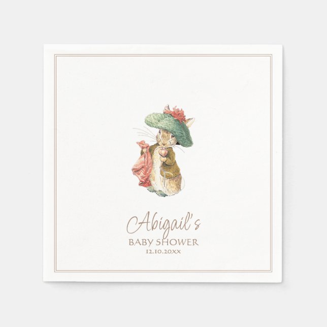 Classic Peter the Rabbit Baby Shower Napkins (Front)