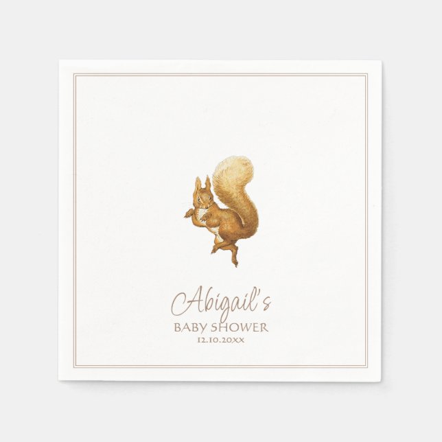 Classic Peter the Rabbit Baby Shower Napkins (Front)