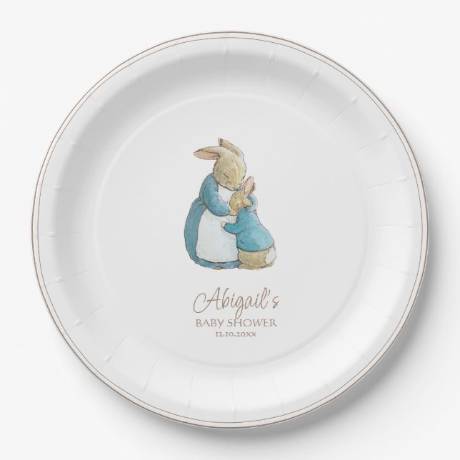 Classic Peter the Rabbit Baby Shower Paper Plates (Front)
