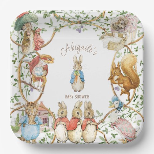 Classic Peter the Rabbit Baby Shower Paper Plates