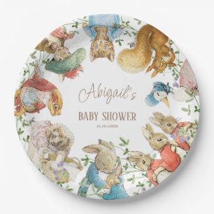 Classic Peter the Rabbit Baby Shower Paper Plates