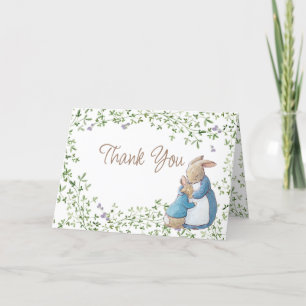 Classic Peter the Rabbit Baby Shower Thank You Car