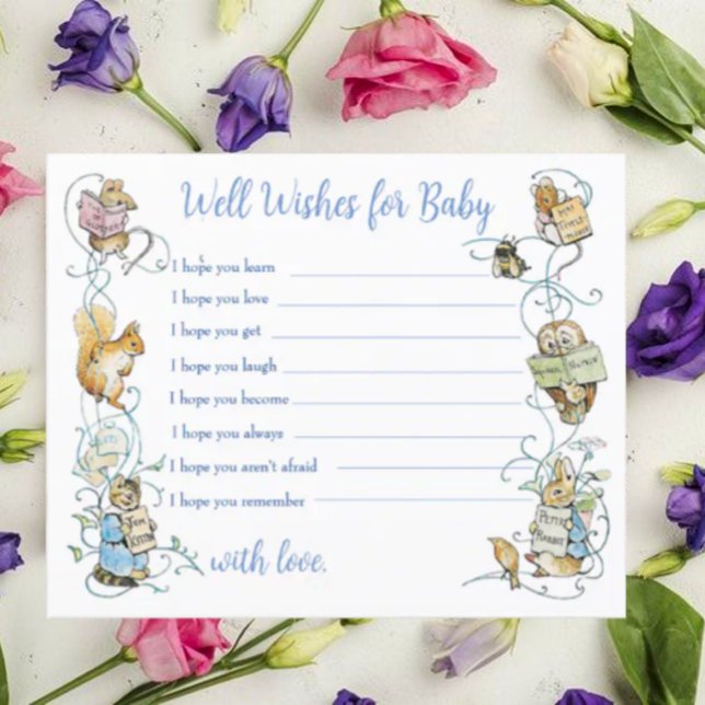 Classic Peter the Rabbit Baby Shower Well Wishes  (Creator Uploaded)