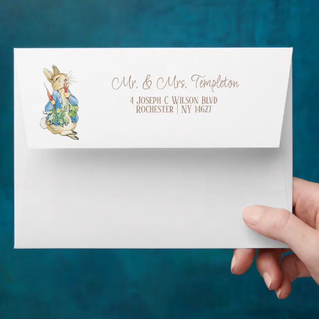 Classic Peter the Rabbit Beatrix Potter Baby Showe Envelope | Zazzle