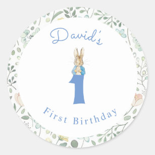 Classic Peter the Rabbit Beatrix Potter Birthday  Classic Round Sticker