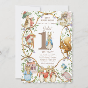Classic Peter the Rabbit Beatrix Potter Birthday Invitation
