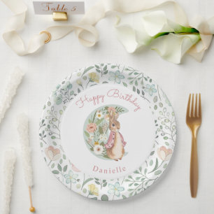 Classic Peter the Rabbit Beatrix Potter Birthday Paper Plates