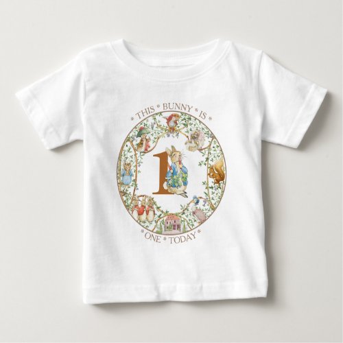 Classic Peter the Rabbit Birthday Baby T_Shirt