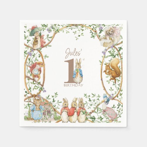 Classic Peter the Rabbit Birthday Napkins