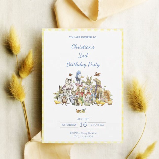 Classic Peter the Rabbit Birthday Party Invitation (Creator Uploaded)