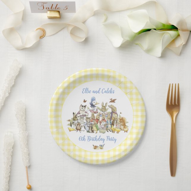 Classic Peter the Rabbit Birthday Party  Paper Plates (Wedding)