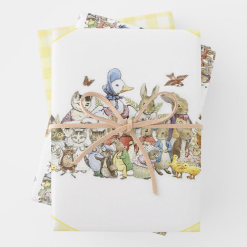 Classic Peter the Rabbit Birthday Party  Wrapping Paper Sheets