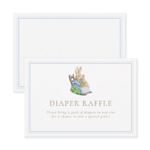 Classic Peter the Rabbit Diaper Raffle Enclosure Card