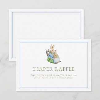 Classic Peter the Rabbit Diaper Raffle Enclosure Card