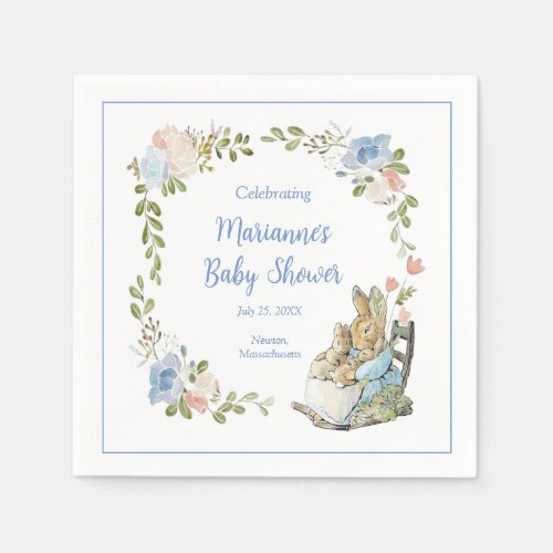 Classic Peter the Rabbit Twin Baby Shower  Napkins