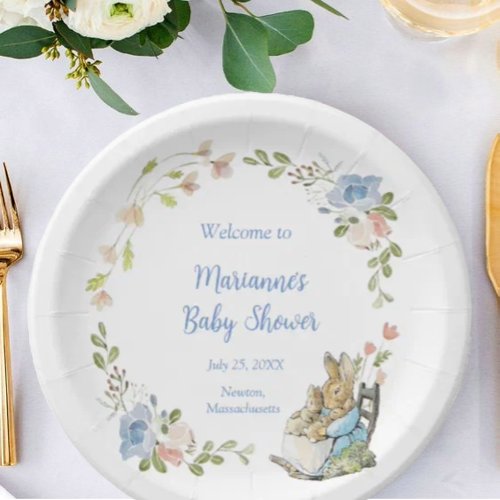 Classic Peter the Rabbit Twin Baby Shower  Paper Plates
