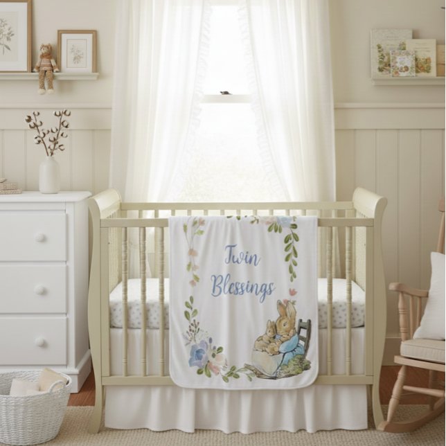 Classic Peter the Rabbit Twin Personalized Baby Blanket (Creator Uploaded)