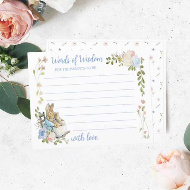 Classic Peter the Rabbit Twin Shower Advice Card (Creator Uploaded)