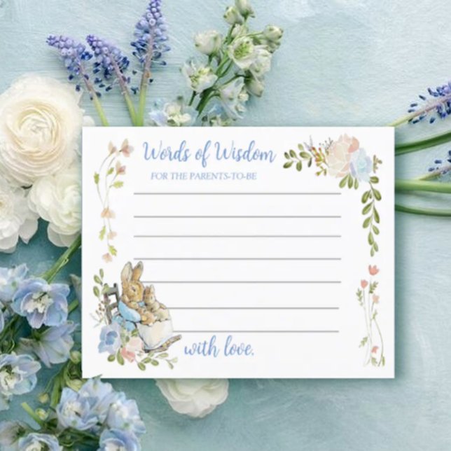 Classic Peter the Rabbit Twin Shower Advice Card (Creator Uploaded)