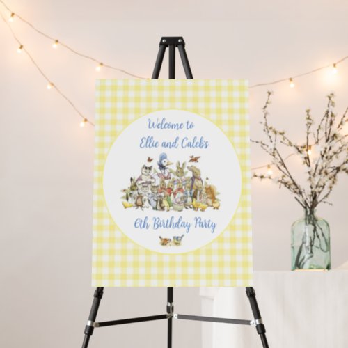 Classic Peter thRabbit Birthday Party Welcome Sign