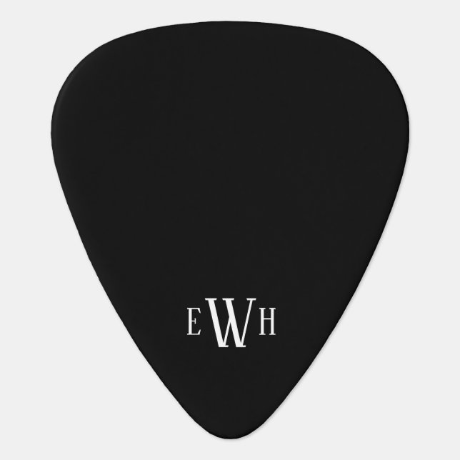 Classic Photo and Monogram Guitar Pick (Front)