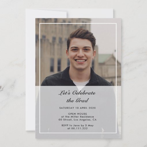 Classic photo college graduation announcement Zazzle