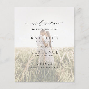 Classic Photo Elegant Wedding Program