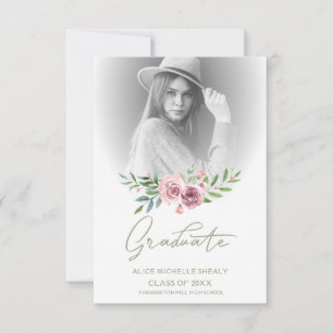 Classic Photo Graduate Floral Pink Garland