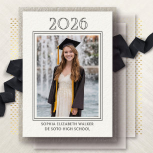 Classic Photo Letterpress Graduation Announcement