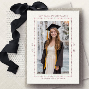 Classic Photo Letterpress Graduation Announcement