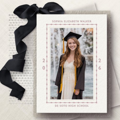Classic Photo Letterpress Graduation Announcement