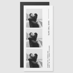 Classic Photo Strip Wedding Magnetic Save The Date